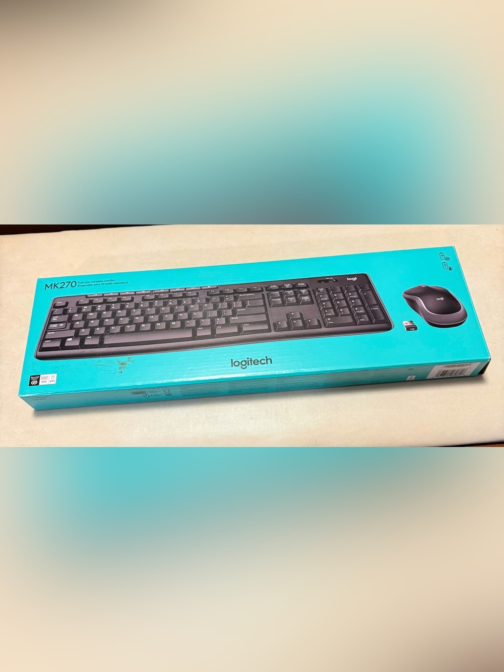 New Logitech MK270 Full-Size Wireless Keyboard & Mouse Combo Black (920-004536)